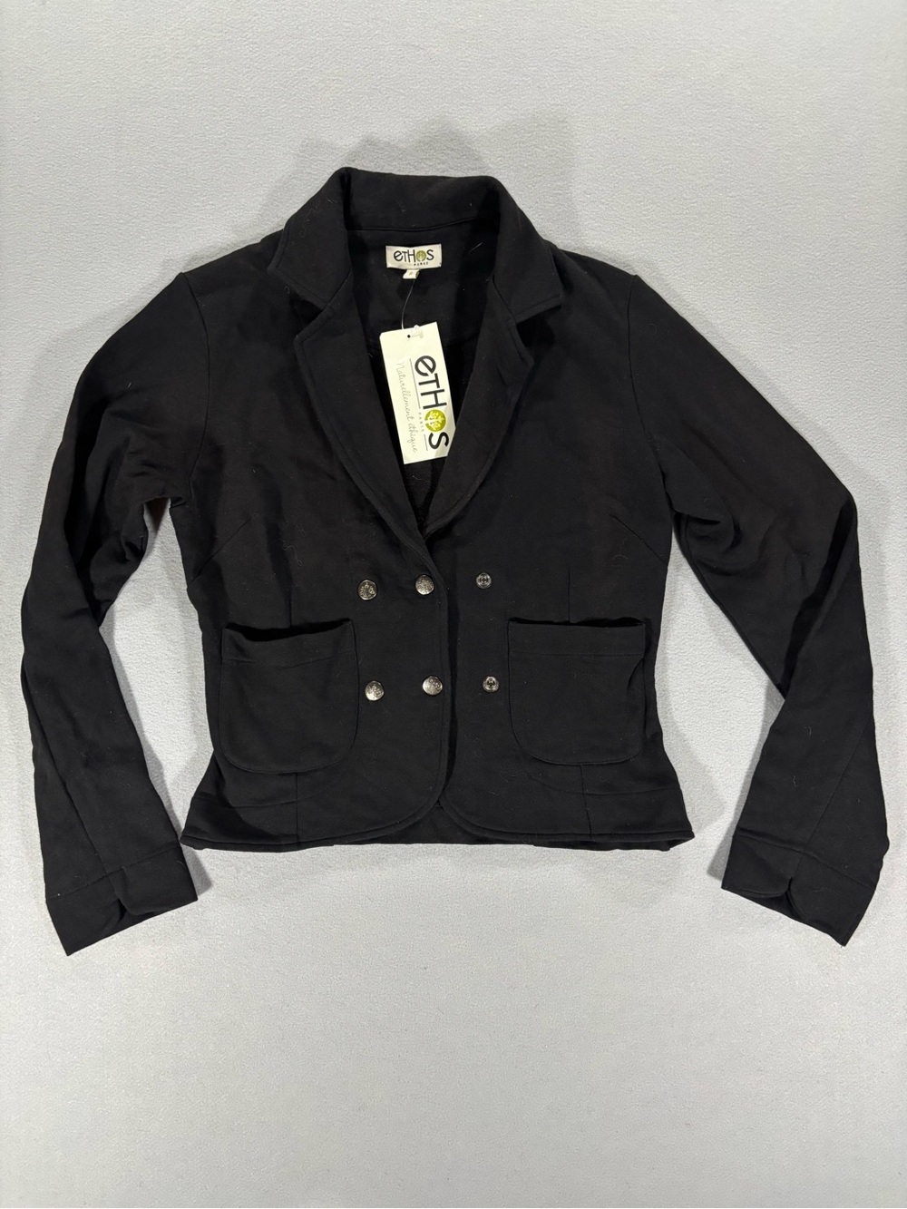 Ethos Paris Organic Cotton Women's Blazer Jacket black S